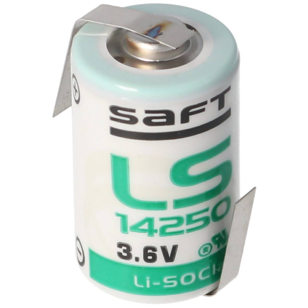SAFT LS14250CNR Batterie au lithium, Taille 1/2 AA, drapeaux à souder en forme de Z-0