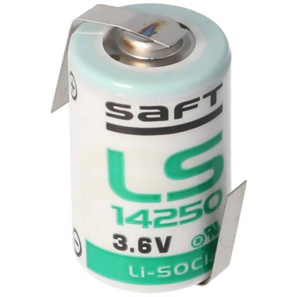 SAFT LS14250CNR Batterie au lithium, Taille 1/2 AA, drapeaux à souder en forme de Z
