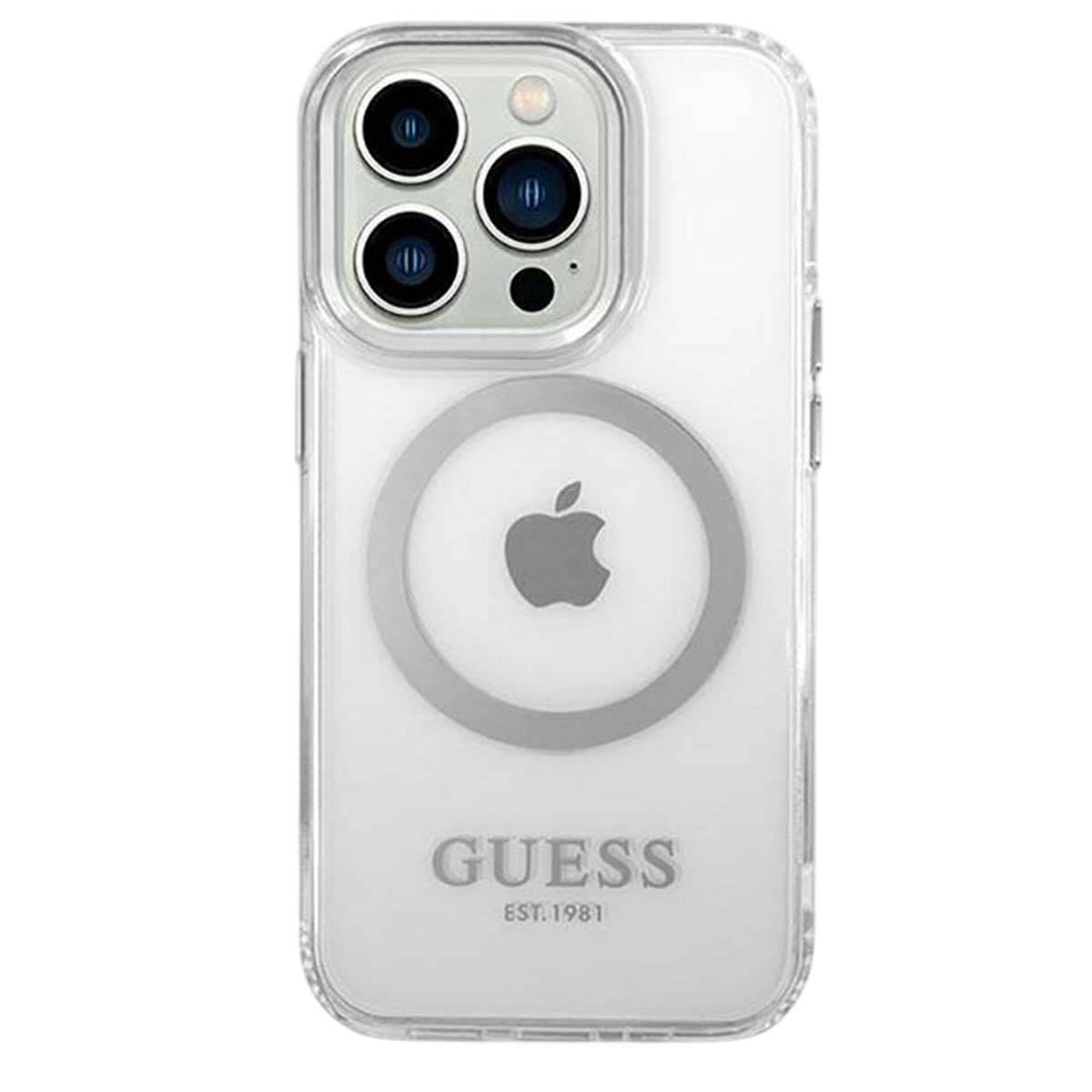 Coque pour iPhone 14 Pro Série Metal Outline Compatible MagSafe-1