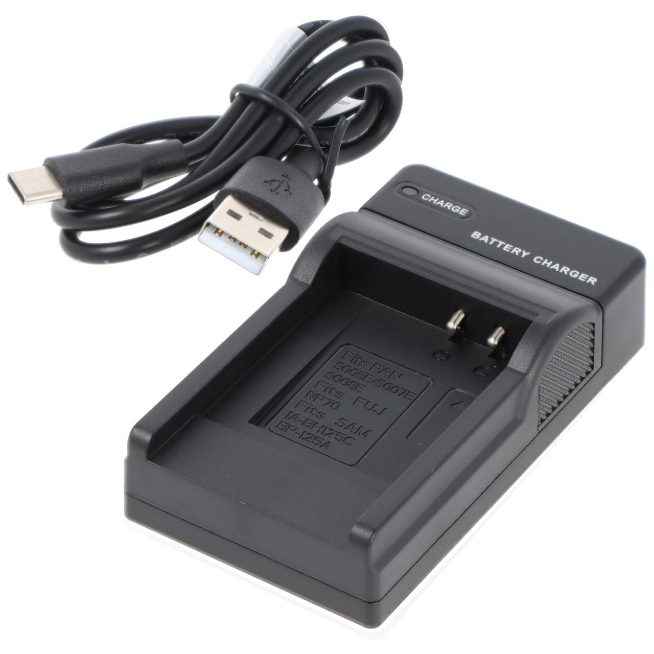Chargeur USB compatible pour Panasonic CGA-S005, S005E, S007, S008, Fuji NP-70, DB-60, DB-70-0