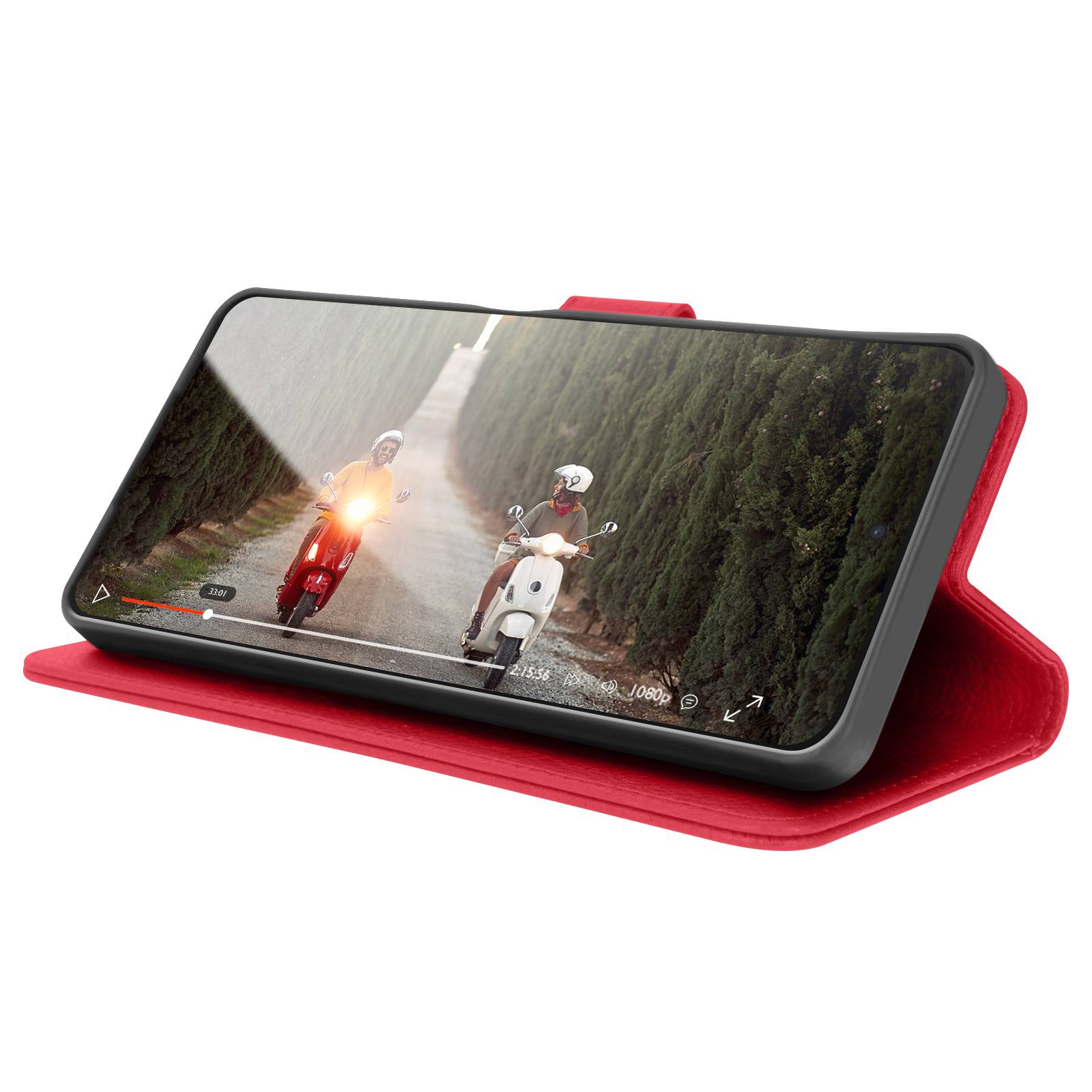 Étui Portefeuille pour Huawei P30 Support et Languette Magnétique-1