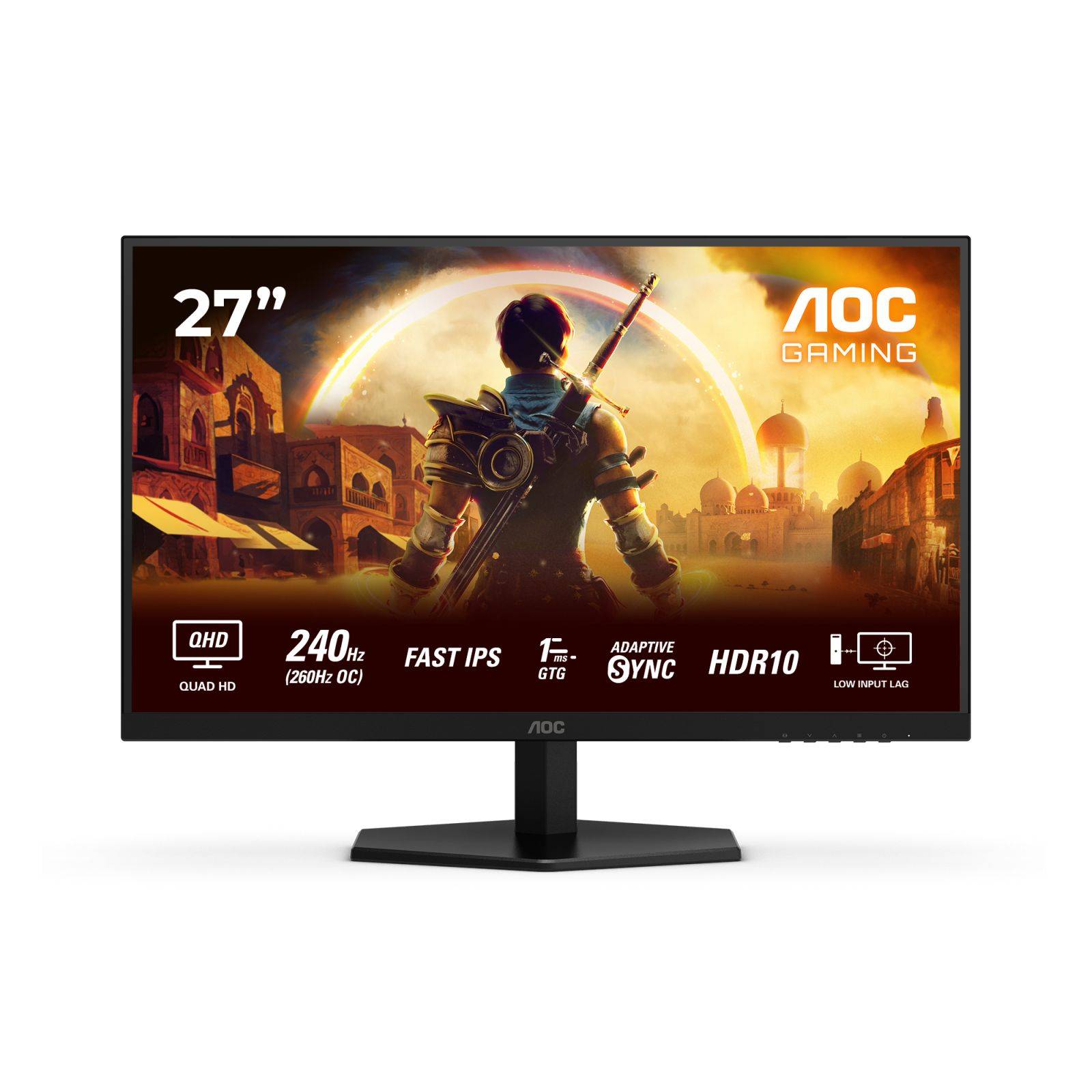 AOC G4 Q27G42ZE, 68,6 cm (27"), 2560 x 1440 pixels, Quad HD, LCD, 1 ms, Noir, Rouge-0