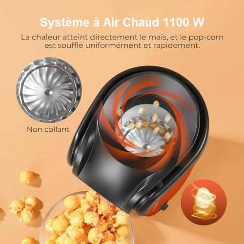 Machine à pop-corn rouge compacte 1100W-2