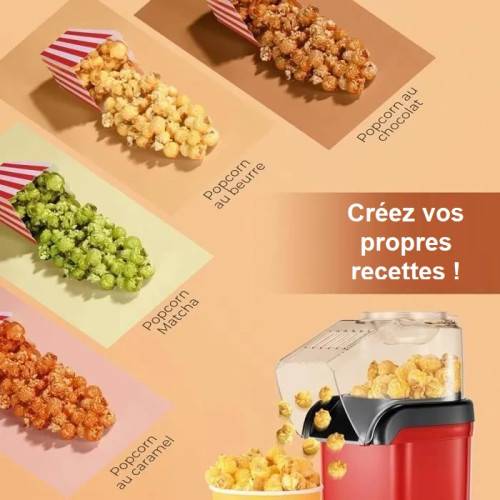 Machine à pop-corn rouge compacte 1100W-3