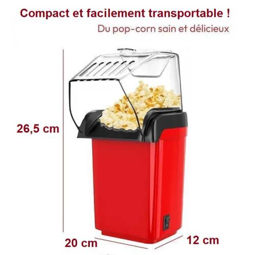 Machine à pop-corn rouge compacte 1100W-4