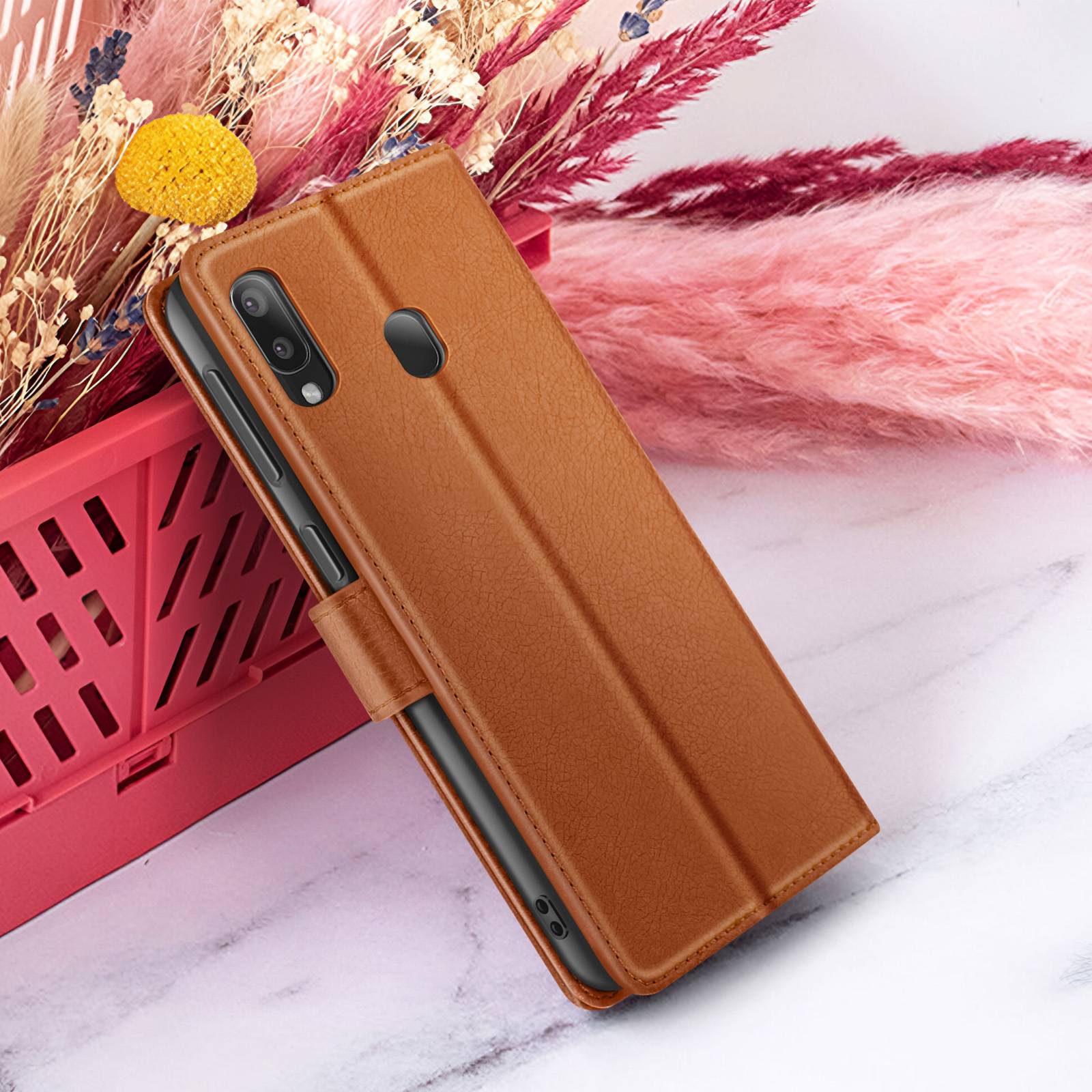 Étui Portefeuille pour Galaxy A20e avec Fonction Support et Languette Magnétique-4