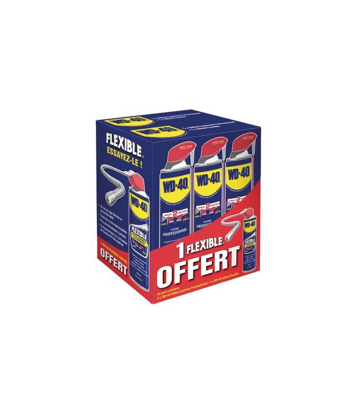 Pack promotionnel 5x 500 ml Système Professionnel + 1 x Flexible WD-40 400ml- WD40 - 33830/FOC - (X6)-0