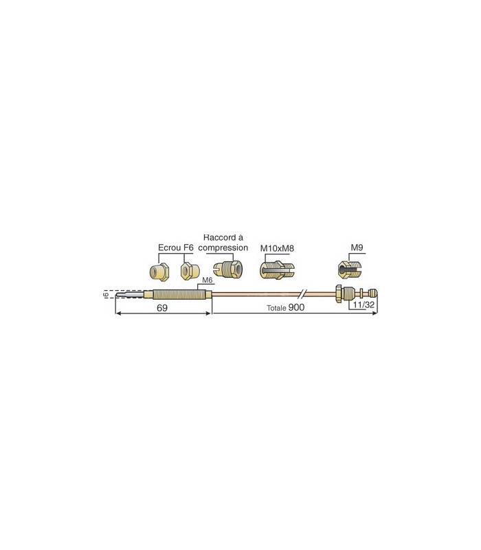Thermocouple 7 raccords L900mm- DIFF - 704211-1