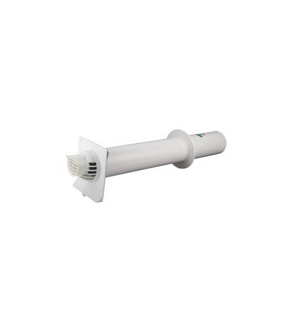 Terminal horizontal excent blanc Ø80/125mm- UBBINK - 223150