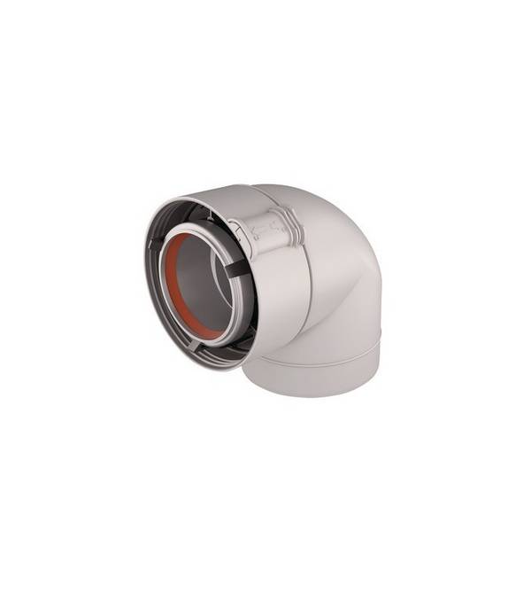 Coude 90 ALU/PVC blanc UBBINK Ø60/100mm- UBBINK - 227233