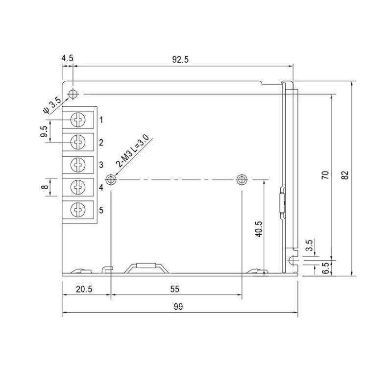 Alimentations pour bandes LED Mean Well 35W 24VDC LRS-35-24 - Ledme - LRS-35-24-1