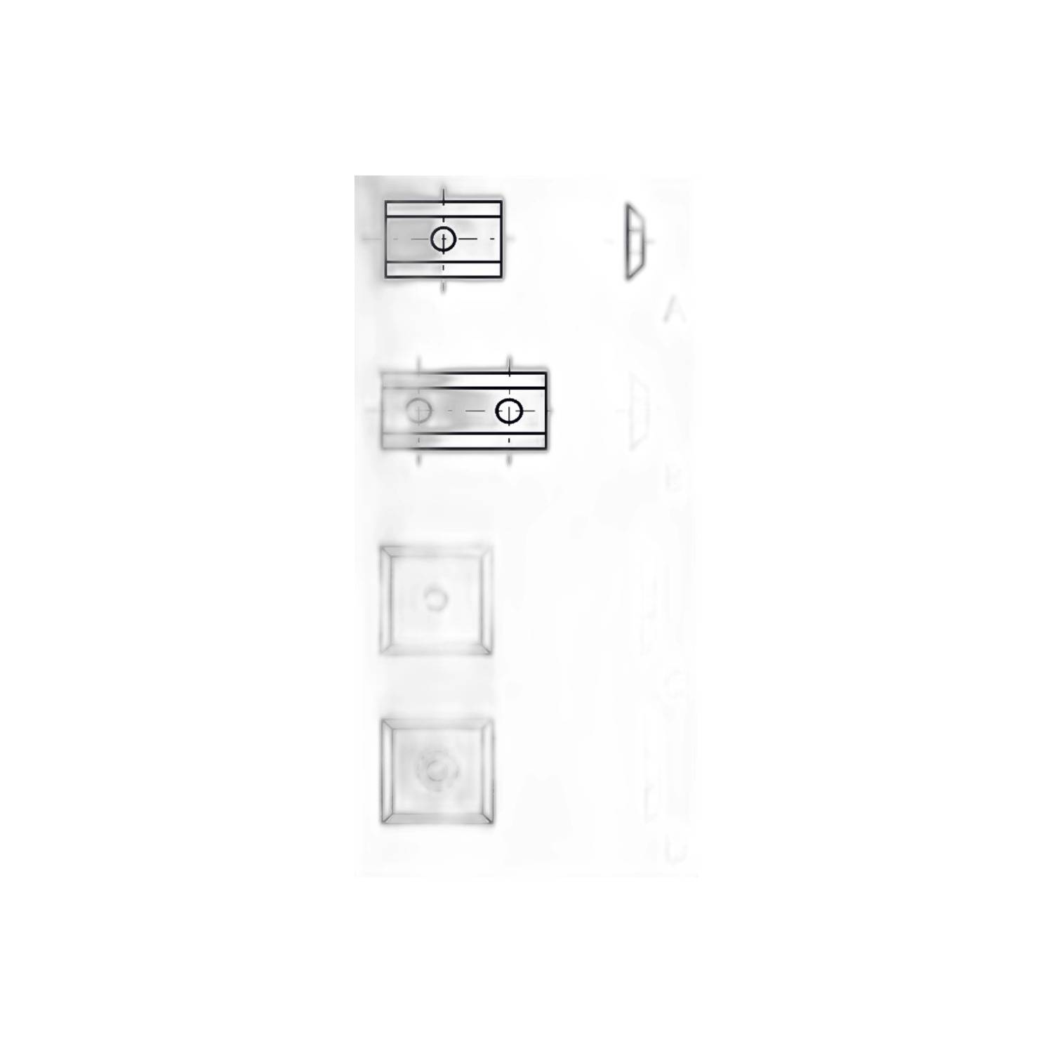 PLAQUETTE HM K01 12X12X1,5 4Z 35° - 02.4002.4 - LEMAN-2