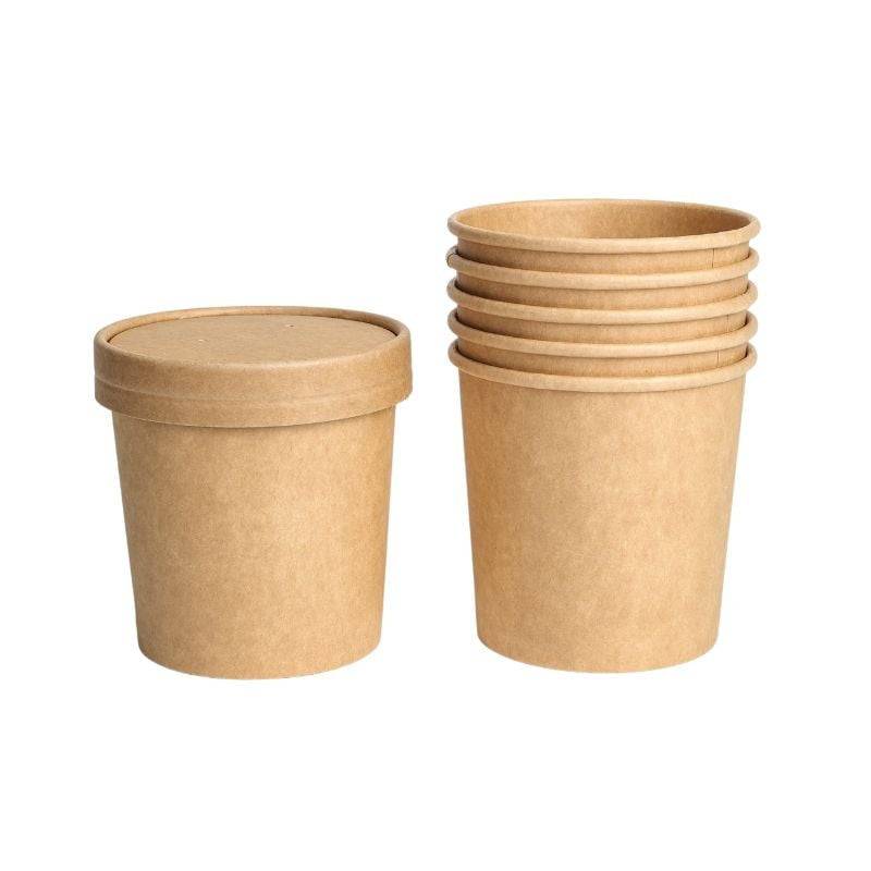 Pot à Soupe Kraft - 360 ml - Lot de 50-2