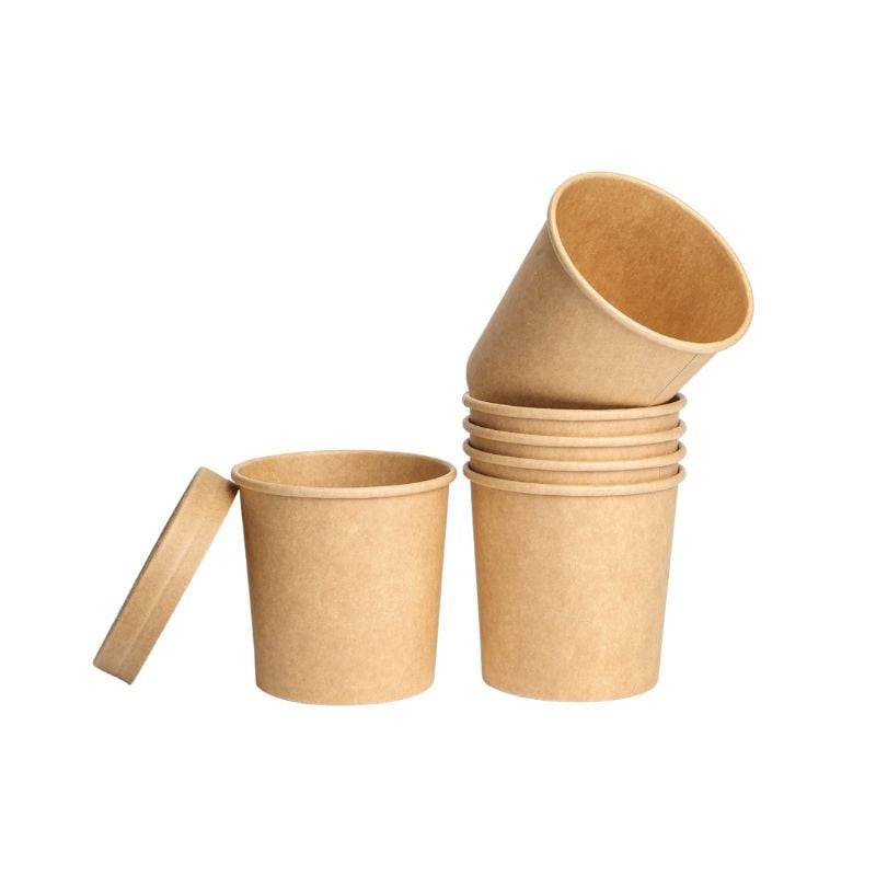 Pot à Soupe Kraft - 360 ml - Lot de 50-4