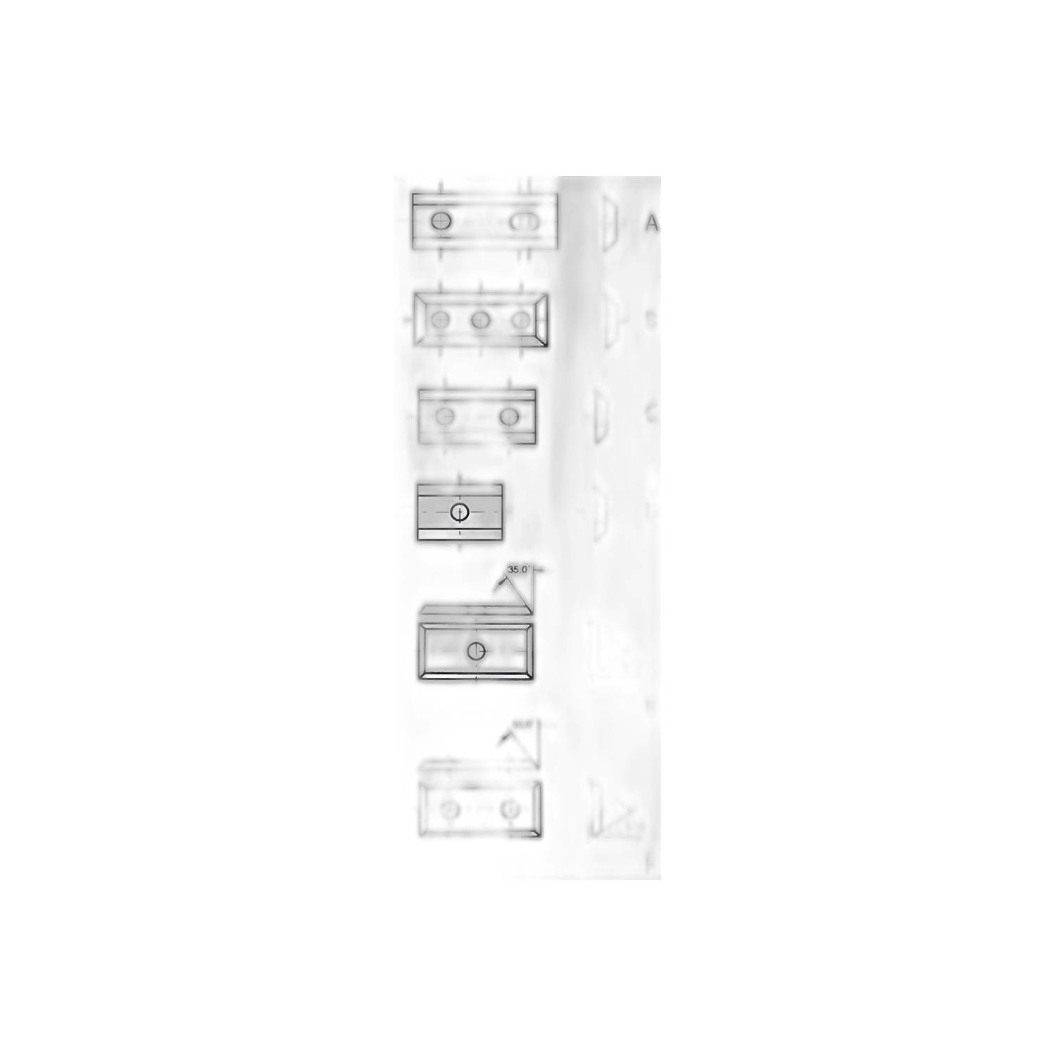 PLAQUETTE K05 39,5X12X1,5 / 4 COUPES 35° HM grain standard - 02.2546.4 - LEMAN-2
