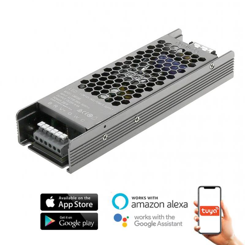Alimentation à intensité variable par APP Tuya Led 200W 24Vdc RGB+CCT - Ledme - LM2256-0