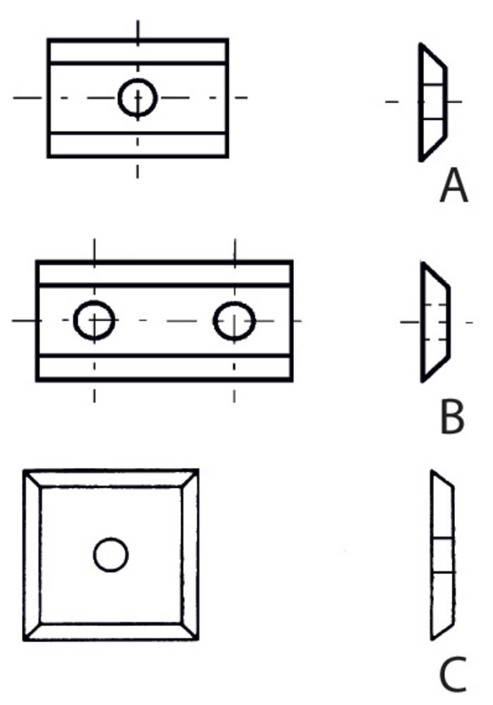 PLAQUETTE K050 MICRO-GRAIN 50X12X1,5/2 COUPES 45° HM - 02.5606.2 - LEMAN-3