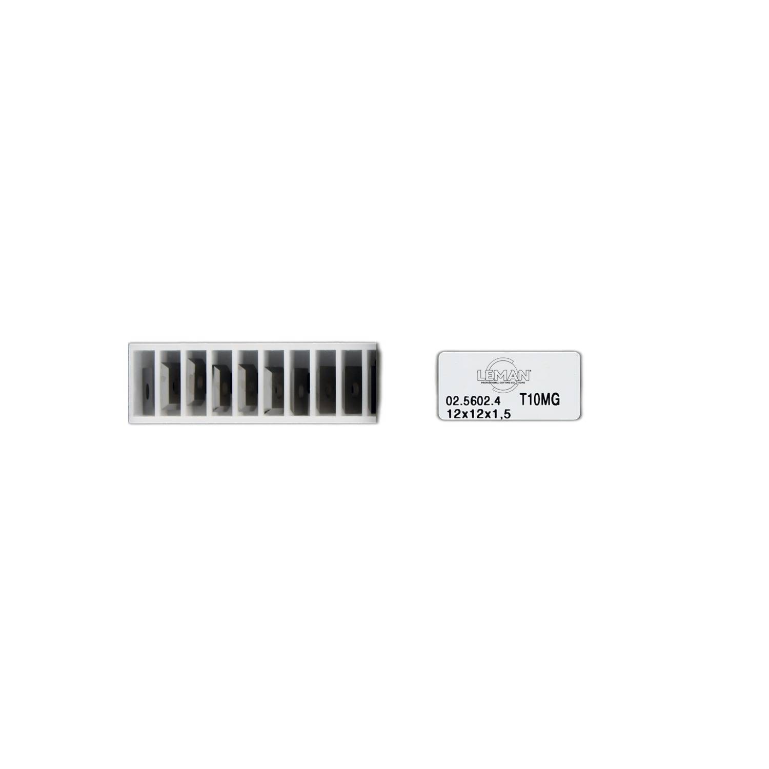 PLAQUETTE K050 MICRO-GRAIN 40X12X1,5/2 COUPES 45° HM - 02.5614.2 - LEMAN-0