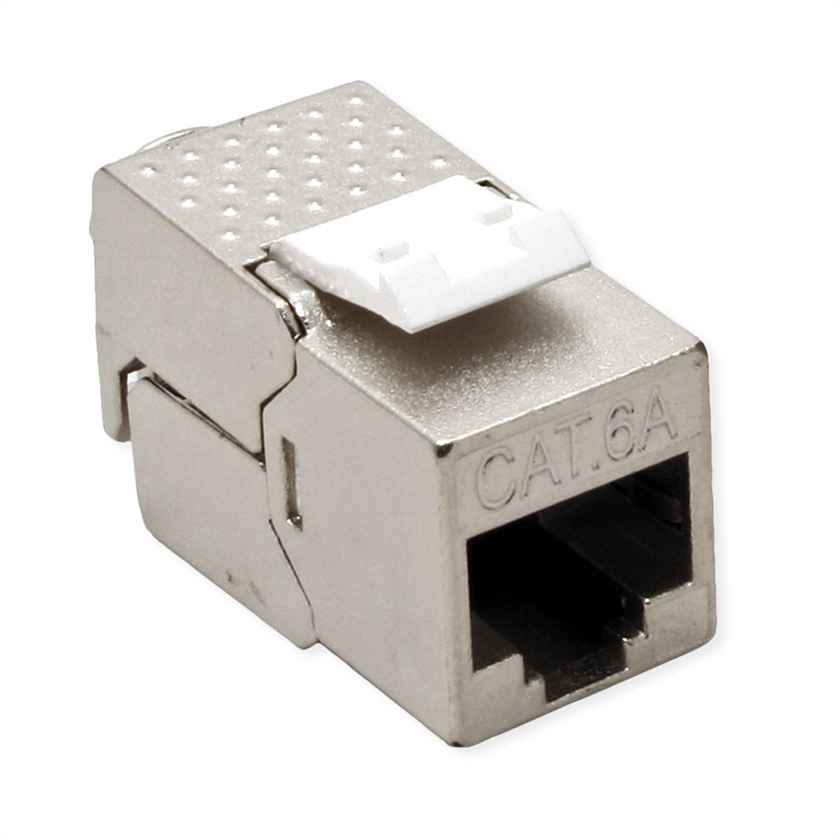 ROLINE Adaptateur de rail DIN pour module Keystone, avec Keystone Cat.6A, blindé, 45°-1