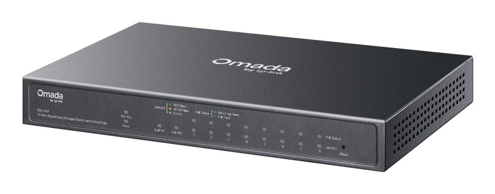 TP-Link Omada ES210GP, Géré, L2, Gigabit Ethernet (10/100/1000), Connexion Ethernet, supportant l'alimentation via ce po-3
