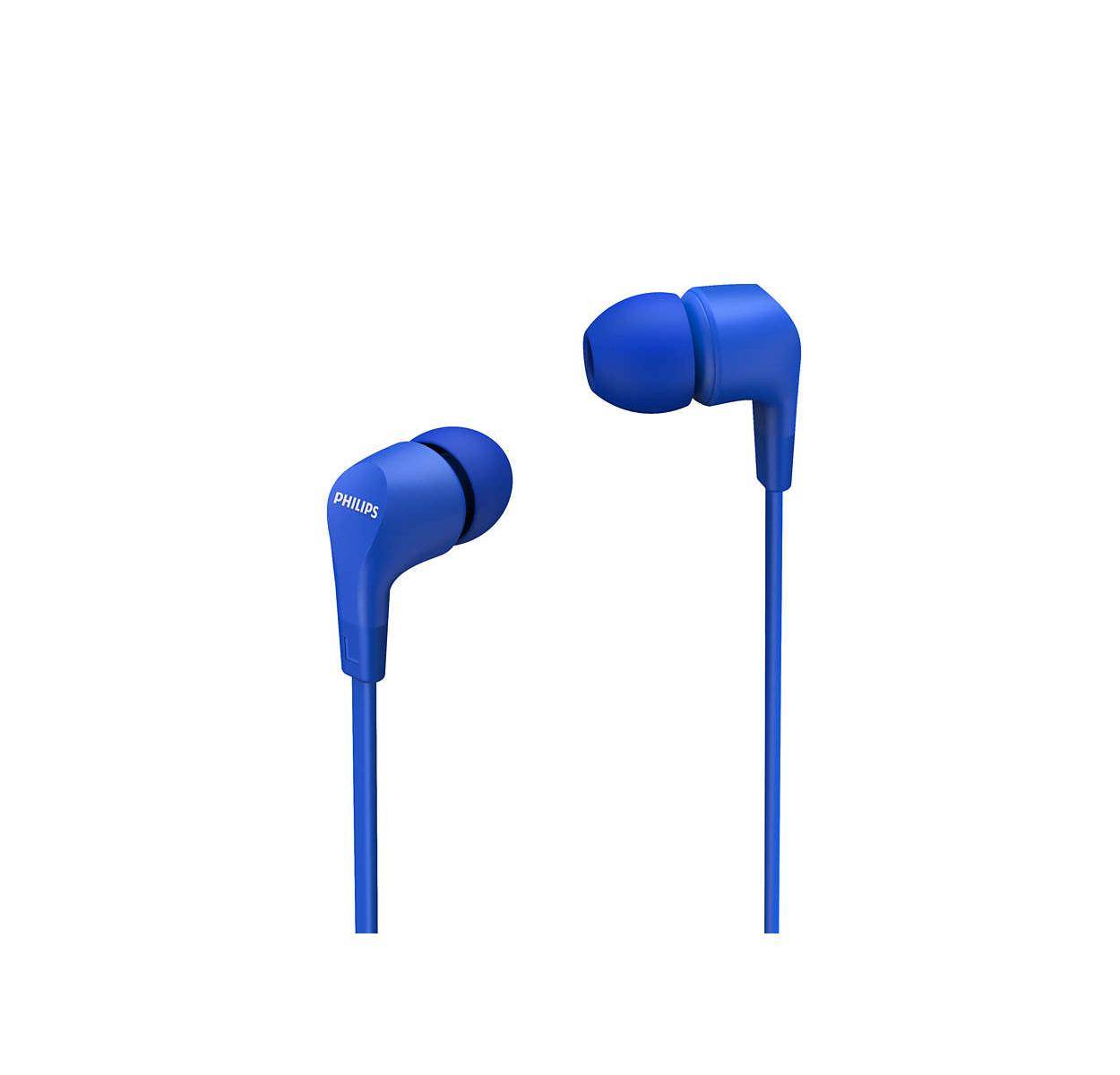 Philips E1105BL Écouteurs intra-auriculaires filaire bleu volume réglable-5