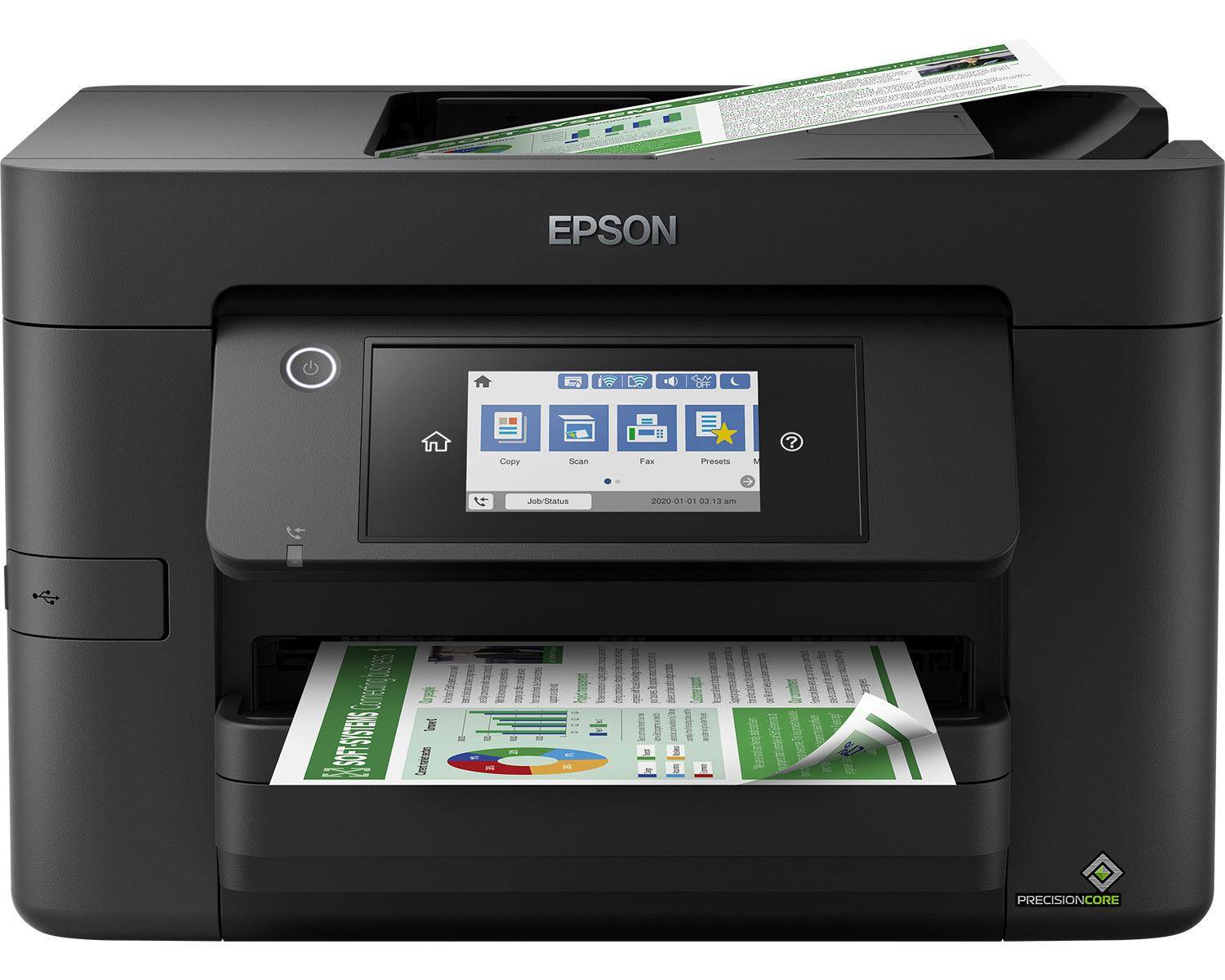 Epson WorkForce Pro WF-4825DWF, Jet d'encre, Impression couleur, 4800 x 2400 DPI, Numérisation couleur, A4, Noir-8