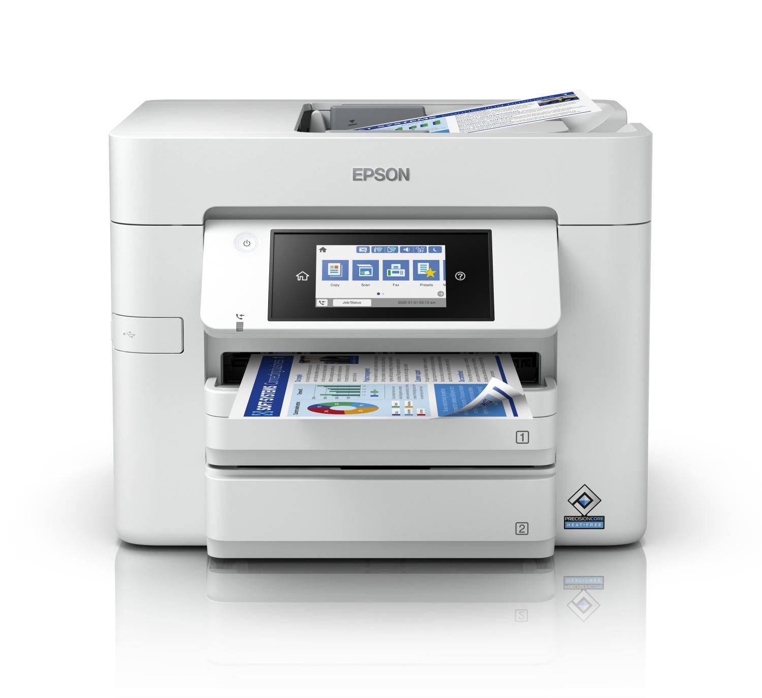 Epson WorkForce Pro WF-C4810DTWF, Jet d'encre, Impression couleur, 4800 x 2400 DPI, A4, Impression directe, Gris-5