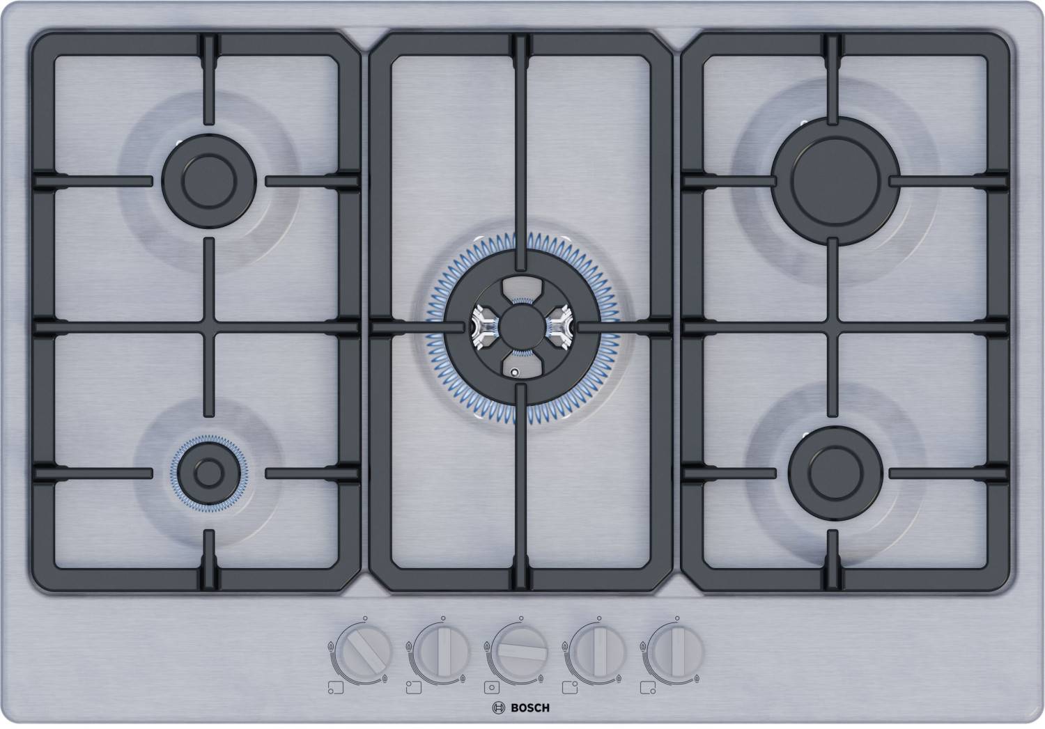 Table De Cuisson Gaz 75cm 5 Feux 10800w Bosch PGQ7B5K90-3