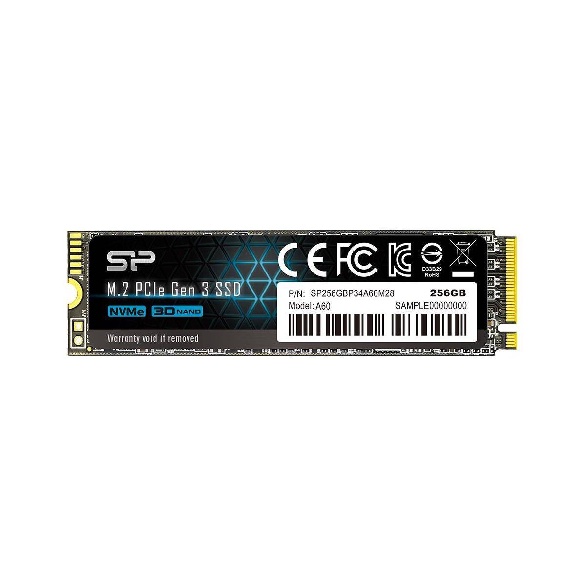 SILICON POWER SSD P34A60 256Go M.2 PCIe Gen3 x4 NVMe 2200/1600 Mo/s-2
