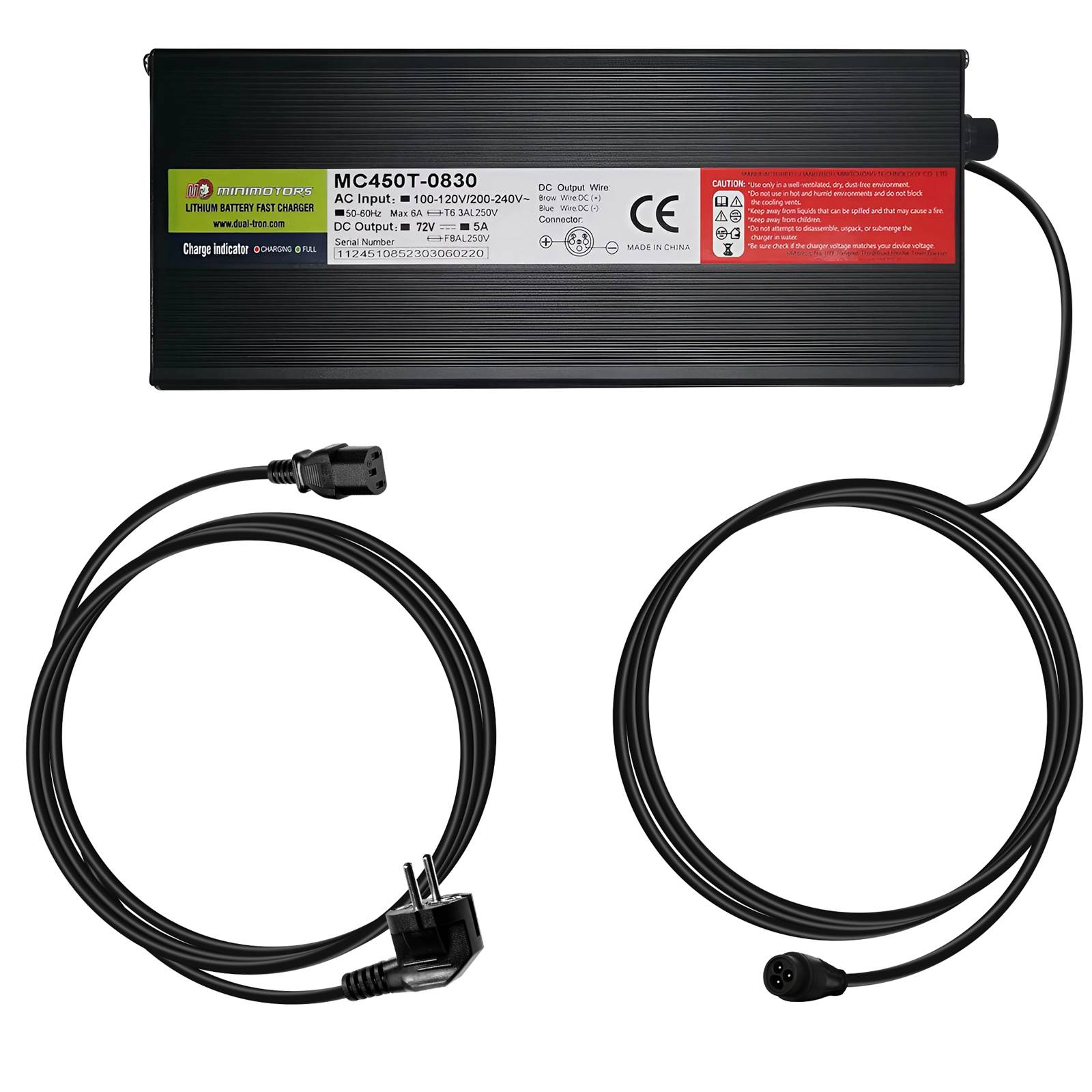 Chargeur pour Trottinette Dualtron connecteur LP-16 72V / 5A Original-1