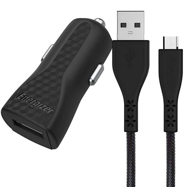 Chargeur Allume-Cigare USB-A 5W 1A HardCase avec Câble Micro--USB