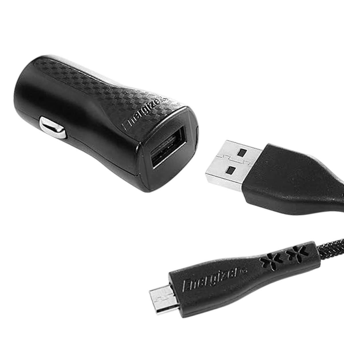 Chargeur Allume-Cigare USB-A 5W 1A HardCase avec Câble Micro--USB-2