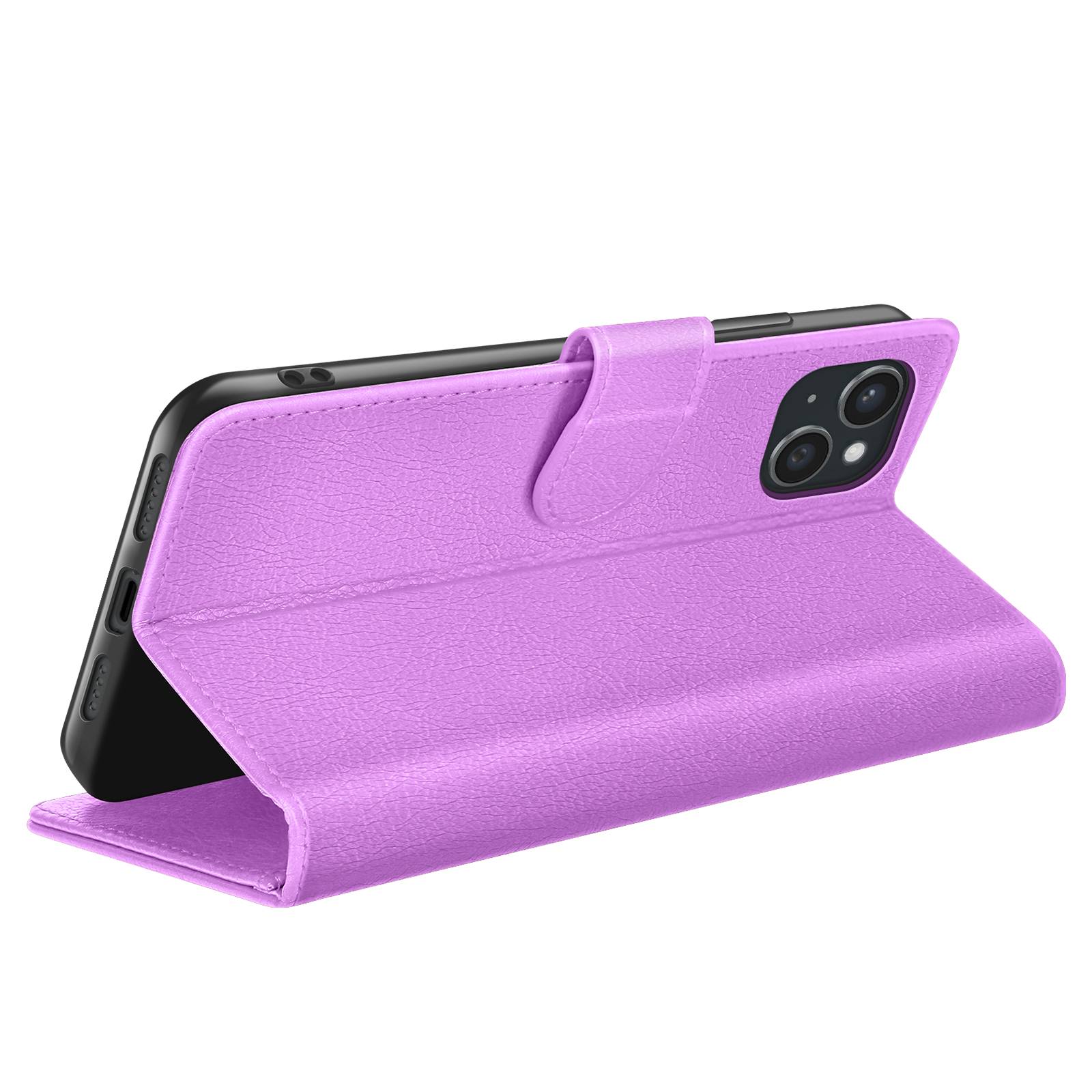 Étui Portefeuille pour Apple iPhone 15 Plus Support et Languette-1