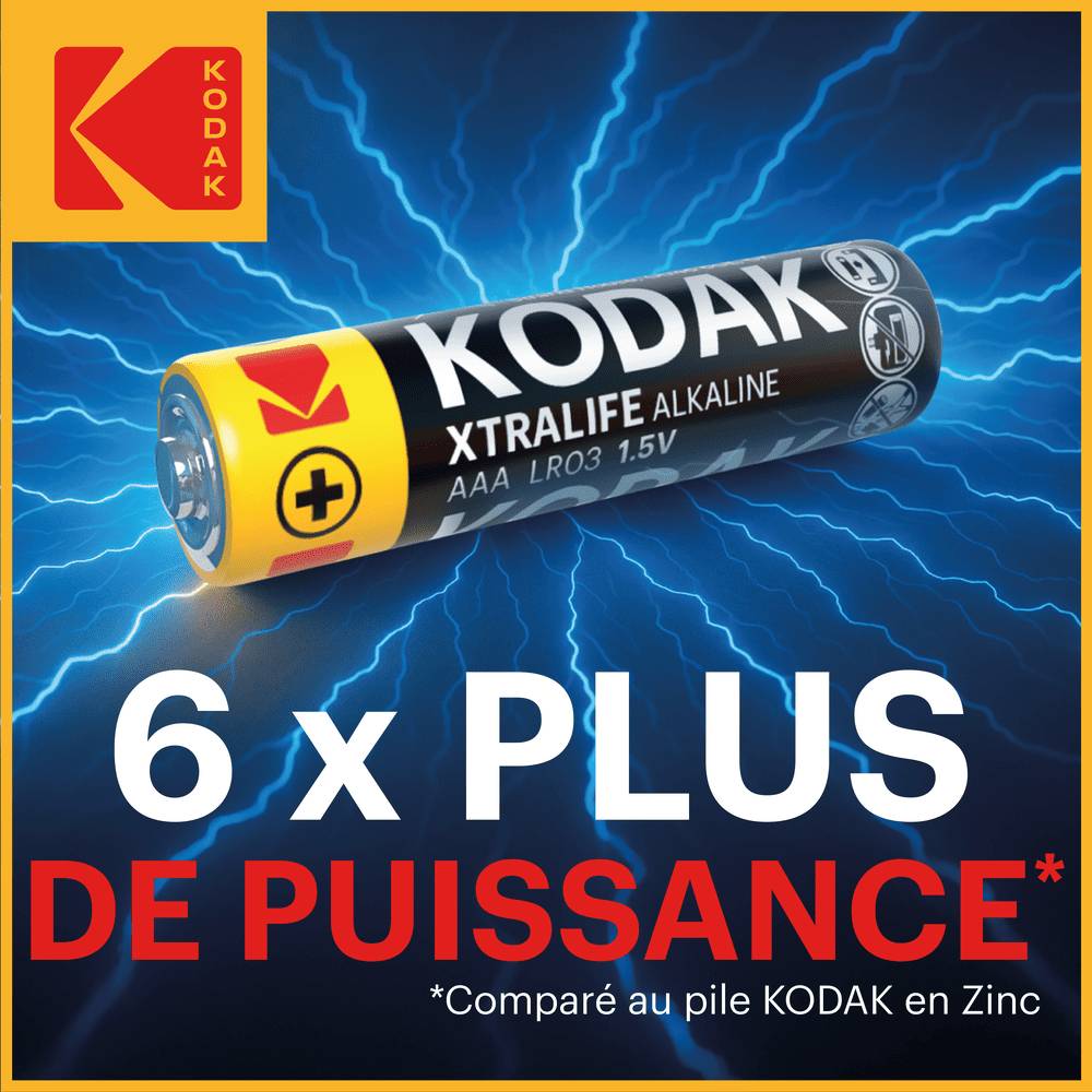 KODAK Xtralife Piles AAA-LR3 Alcaline 1,5V – Pack de 60-4