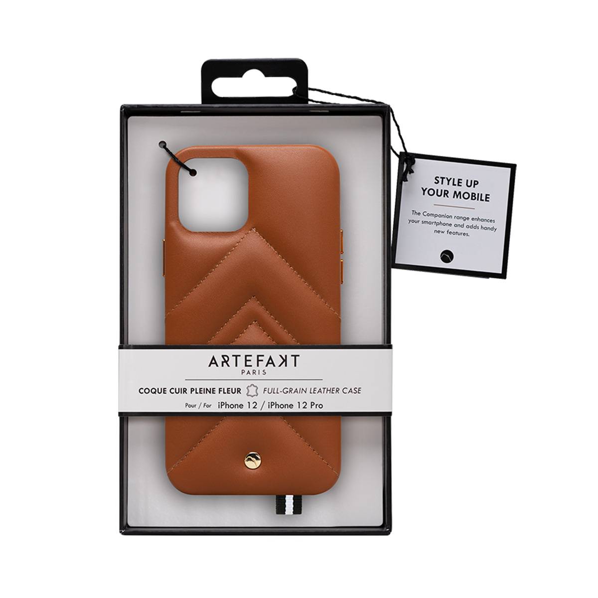 Coque pour iPhone 12 / 12 Pro en Cuir Louvre-4