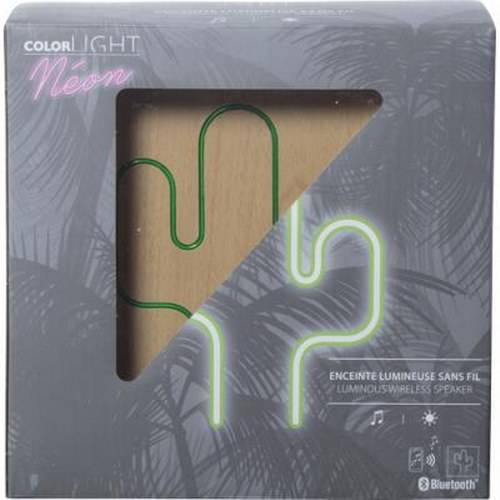 Enceinte Bluetooth 15W Lumineuse Modèle Néon S Cactus ColorLight-1