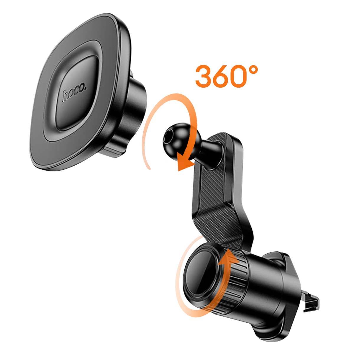 Support Téléphone Magnétique Voiture 360 degré Grille d’Aération-2