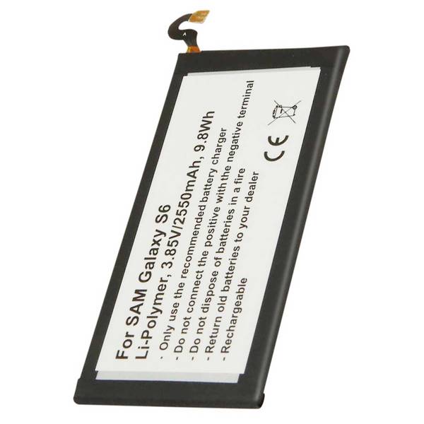 Batterie pour Smartphone Galaxy S6 Li-Polymère 3.85V 2550mAh 9.8Wh