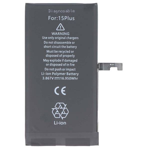 Batterie Li-Polymer pour iPhone 15 Plus Compatible A3039 3,86V