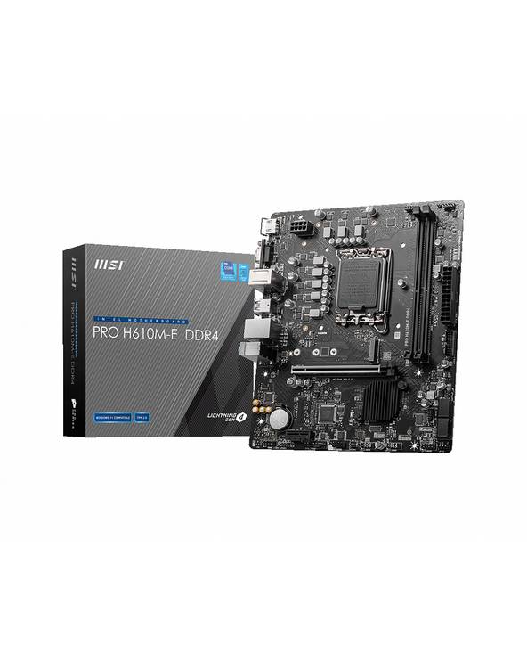 MSI PRO H610M-E DDR4, Intel, LGA 1700, Intel® Core™ i9, LGA 1700, DDR4-SDRAM, 64 Go-0