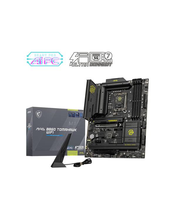 MSI MAG B860 TOMAHAWK WIFI, Intel, LGA 1851 (Socket V1), Intel Core Ultra (Series 2), LGA 1851, 256 Go, DDR5-SDRAM-0