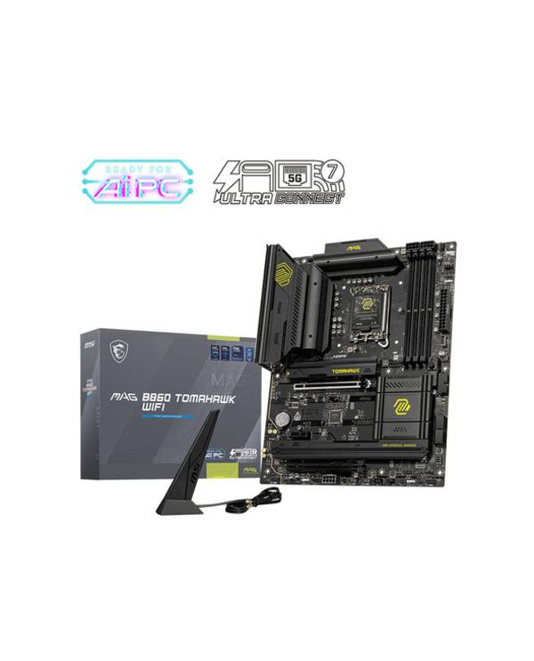 MSI MAG B860 TOMAHAWK WIFI, Intel, LGA 1851 (Socket V1), Intel Core Ultra (Series 2), LGA 1851, 256 Go, DDR5-SDRAM
