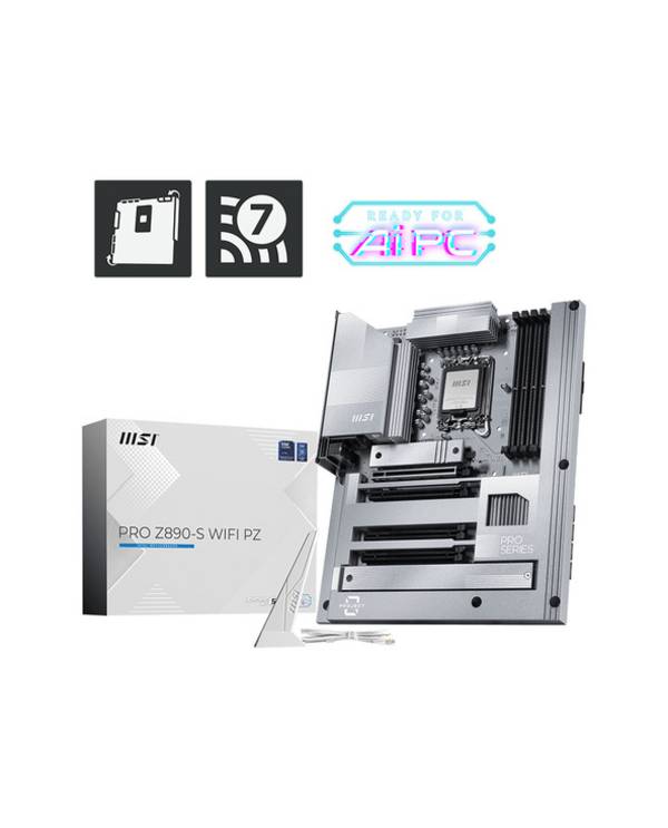 MSI PRO Z890-S WIFI PZ, Intel, LGA 1851 (Socket V1), Intel Core Ultra (Series 2), LGA 1851, 256 Go, DDR5-SDRAM