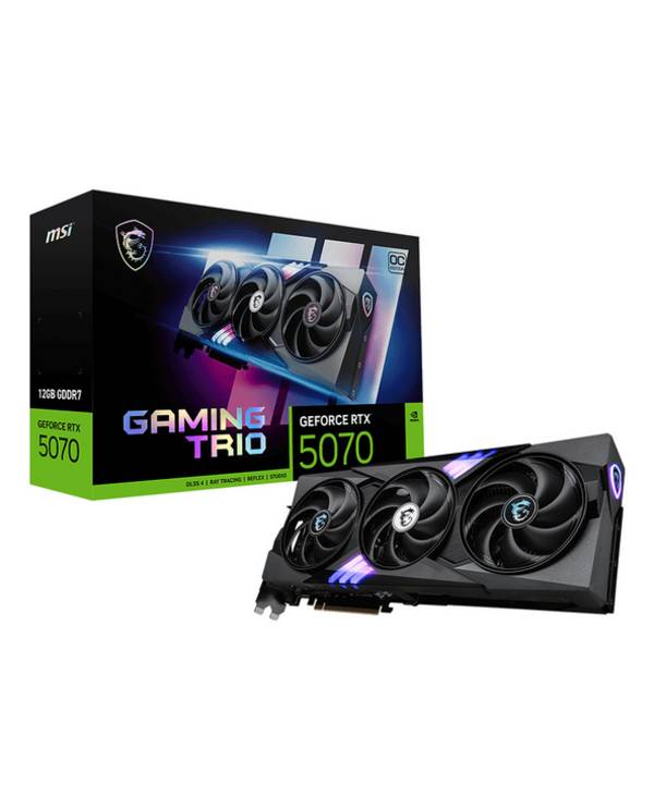 MSI GAMING GeForce RTX 5070 12G TRIO OC, GeForce RTX 5070, 12 Go, GDDR7, 192 bit, 7680 x 4320 pixels, PCI Express 5.0