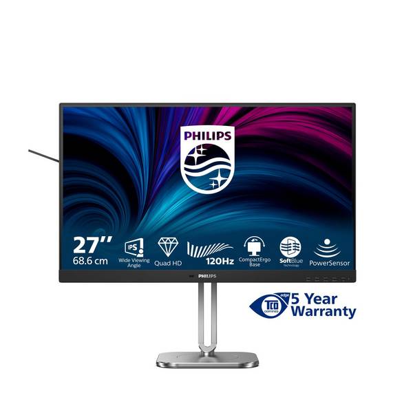 Philips 4000 series 27B2N4500/00, 68,6 cm (27"), 2560 x 1440 pixels, Quad HD, LCD, 4 ms, Gris