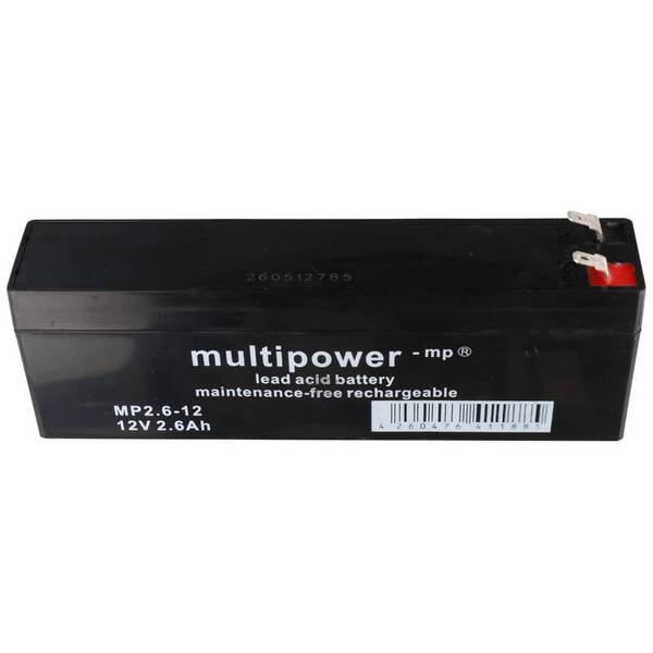 Batterie compatible pour Jablotron 214-2.6, Batterie rechargeable 12 V/2,6 Ah Code : SA214-2.6