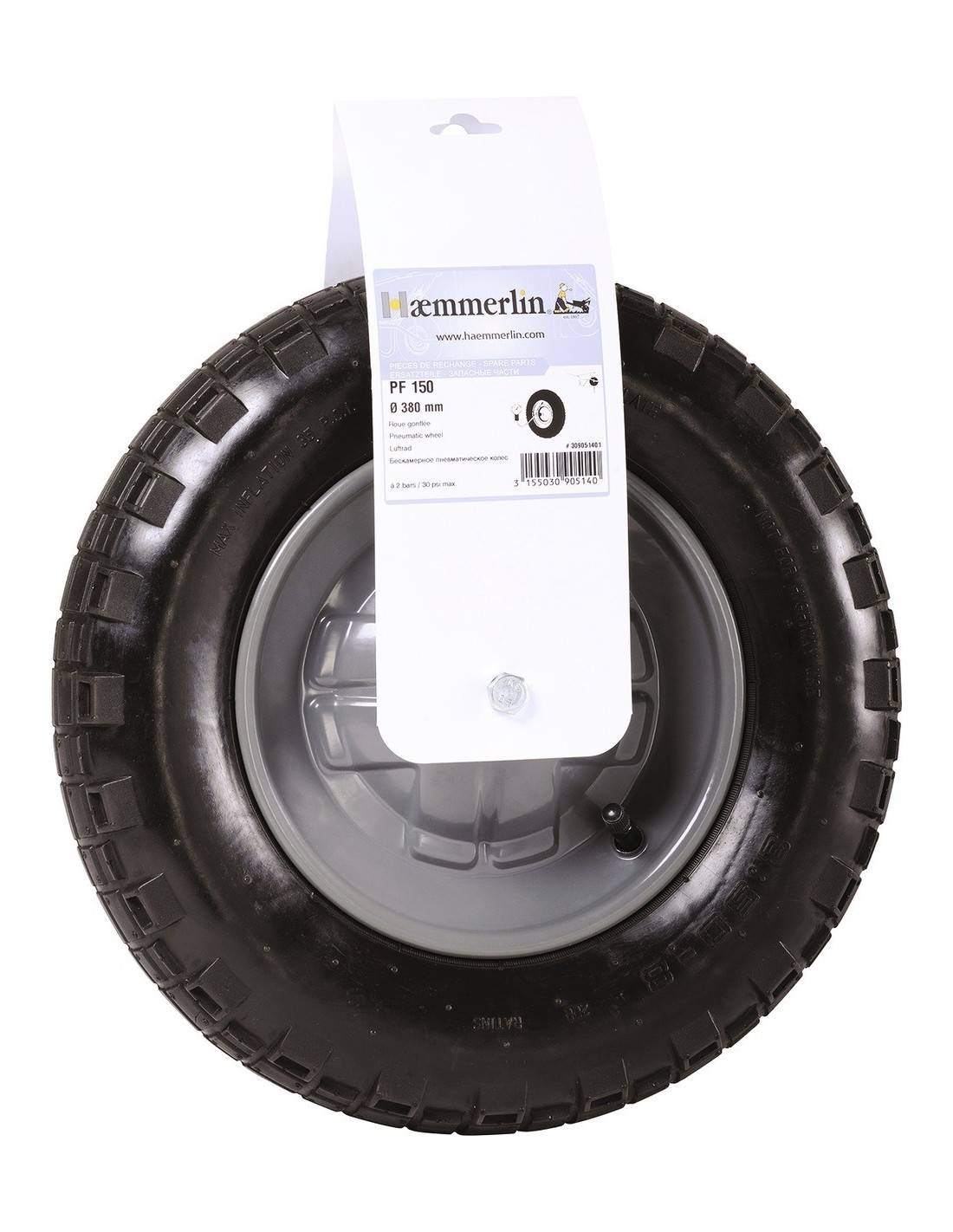 Roue Gonflable De Brouette Standard Pf150 380mm-0