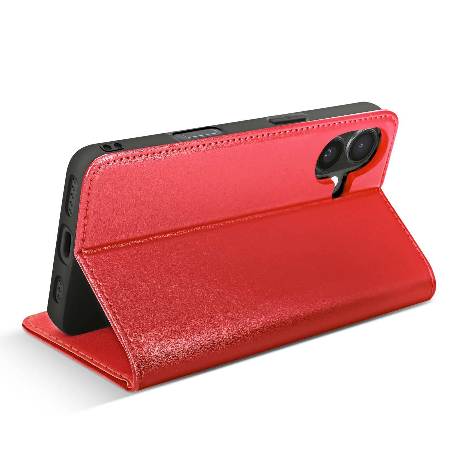 Étui pour iPhone 17 en Cuir avec Portes Cartes et Rabat Aimanté-3