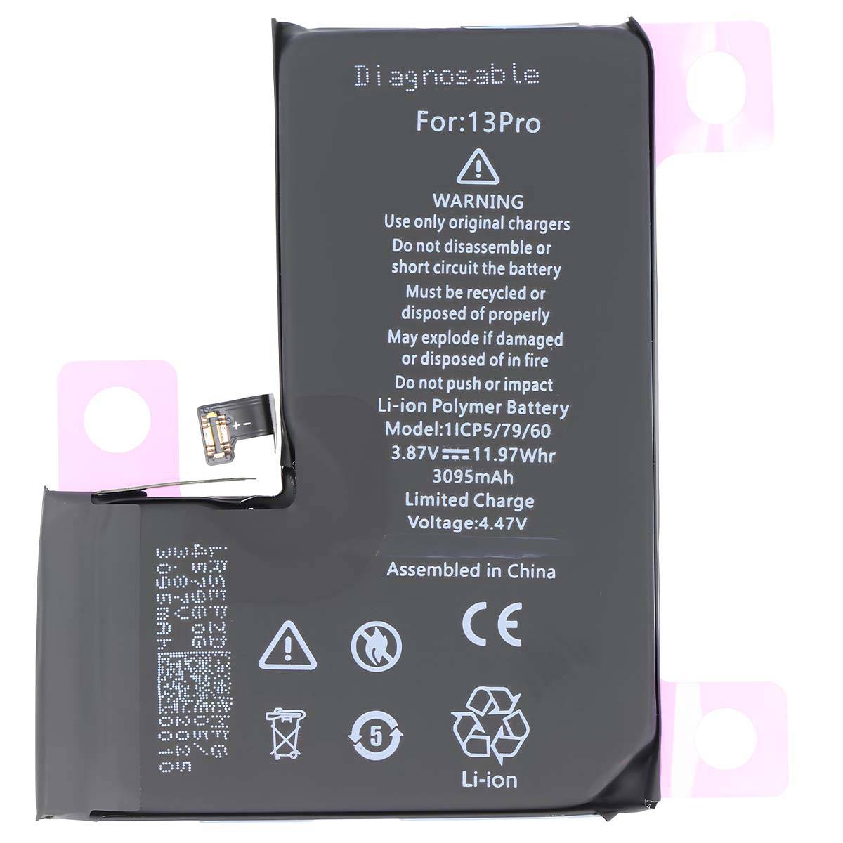 Batterie iPhone 13 Pro Li-Polymer 7.74V 2250mAh Diagnostiquable-0