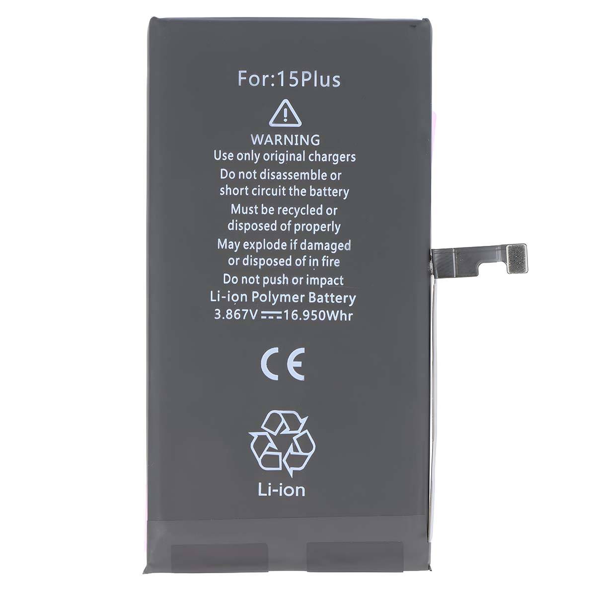 Batterie pour Smartphone iPhone 15 Plus Li-polymère 3.86V 4383mAh 16.95Wh-0
